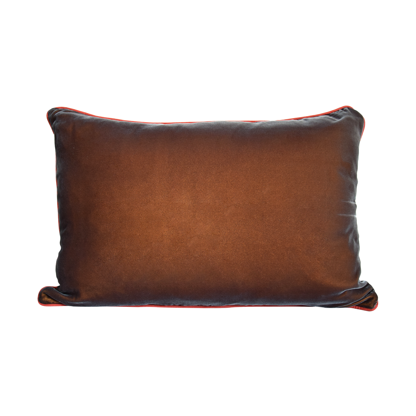 Earthy-tone 120 years Iranian Silk and French Velour Cushion - Heritage Collection