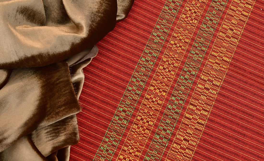 Striking heritage Indonesian fabrics and French Silk Velvet
