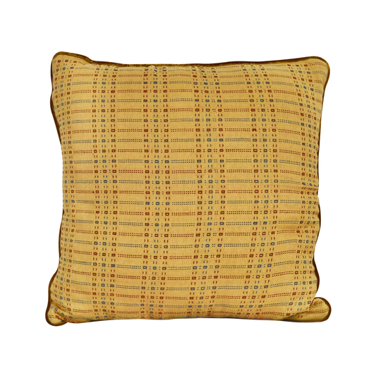 Yellow Baduy Handwoven Fabrics with French Silk Velvet
