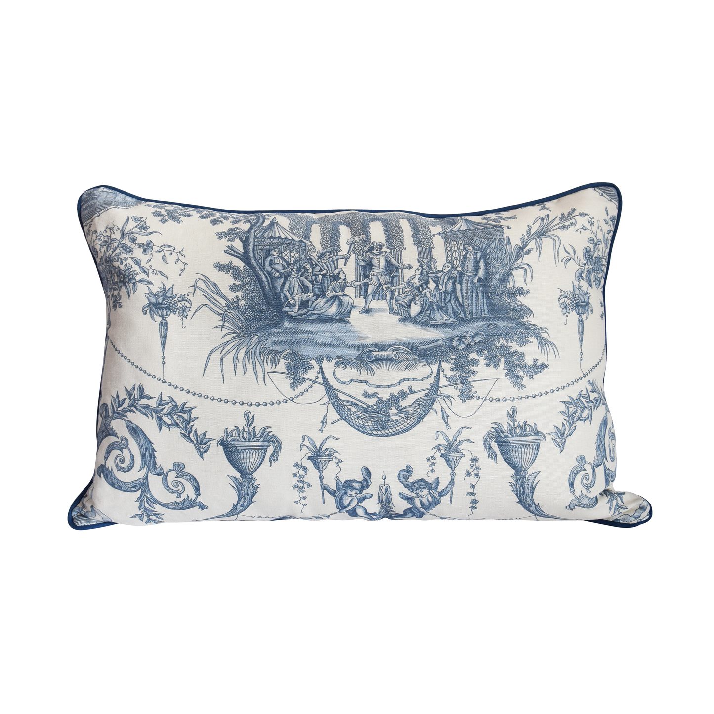 Blue Baduy Rectangular and French Fabrics Cushion