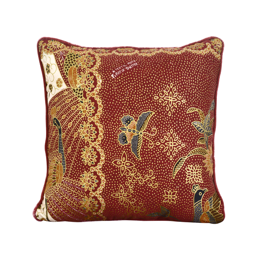 Peacock and Butterfly Pekalongan Batik with Lyonaise Silk Velvet