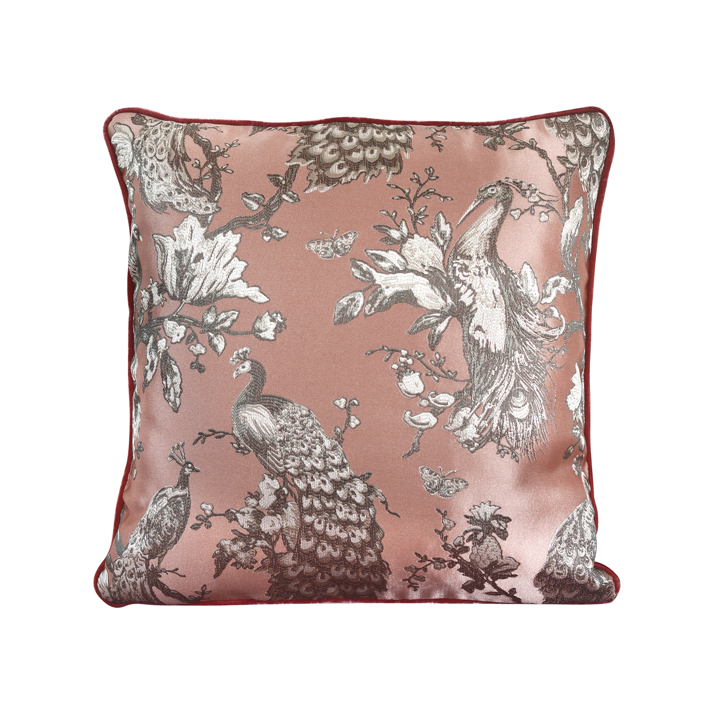 Dusty Rose Italian Silk and Baduy Handwoven Fabric.
