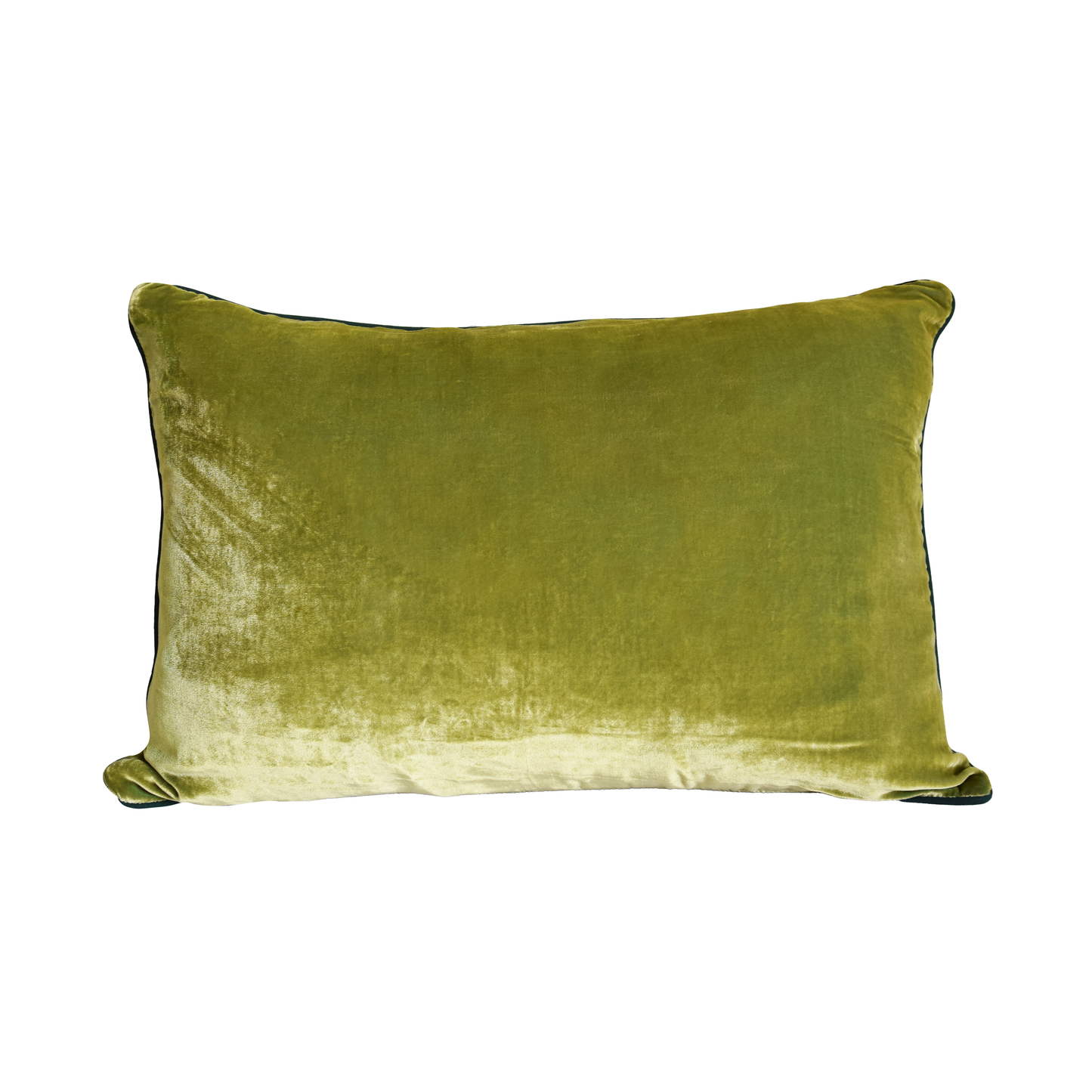 Green Rectangular Bentenan and Italian Velour Cushion