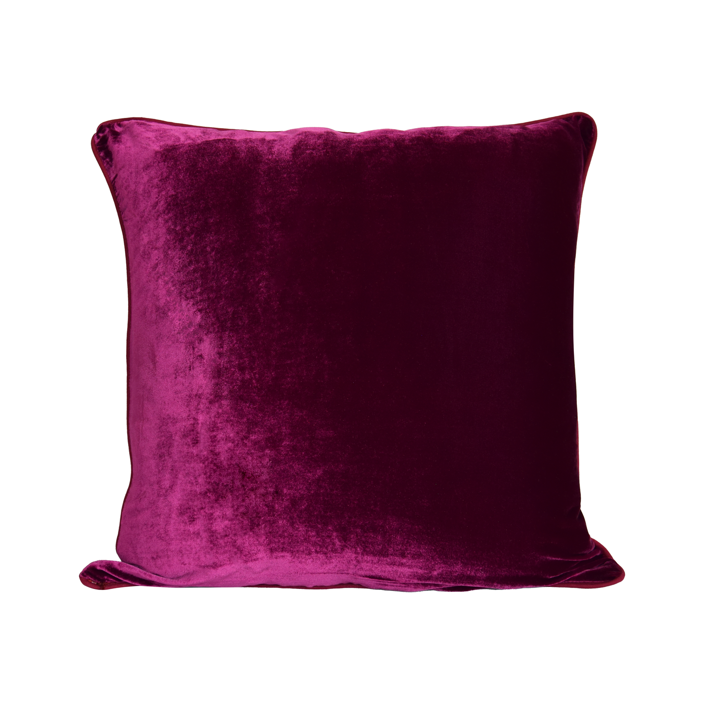 Fuschia Bentenan and French Silk Velvet Cushion