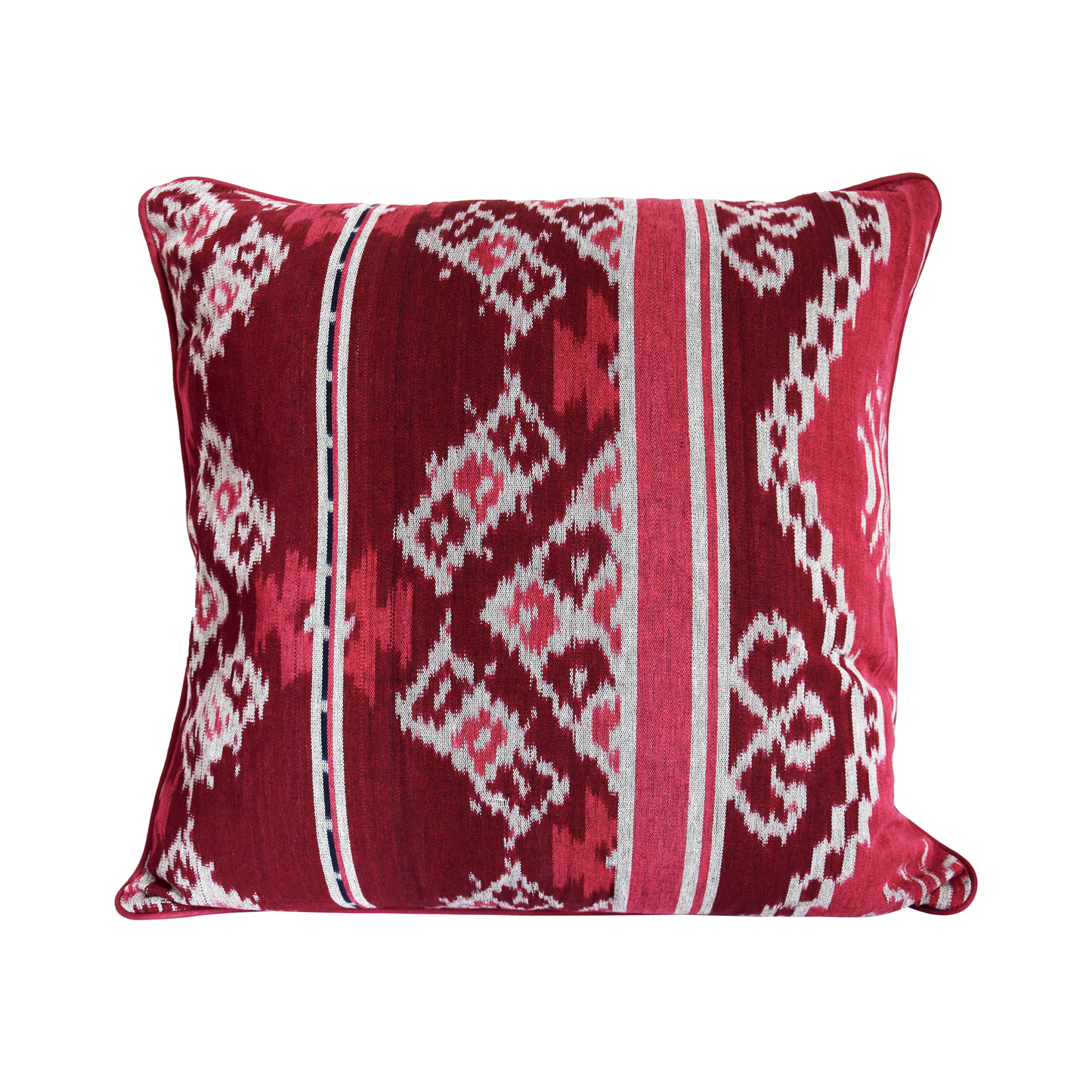 Fuschia Bentenan and French Silk Velvet Cushion