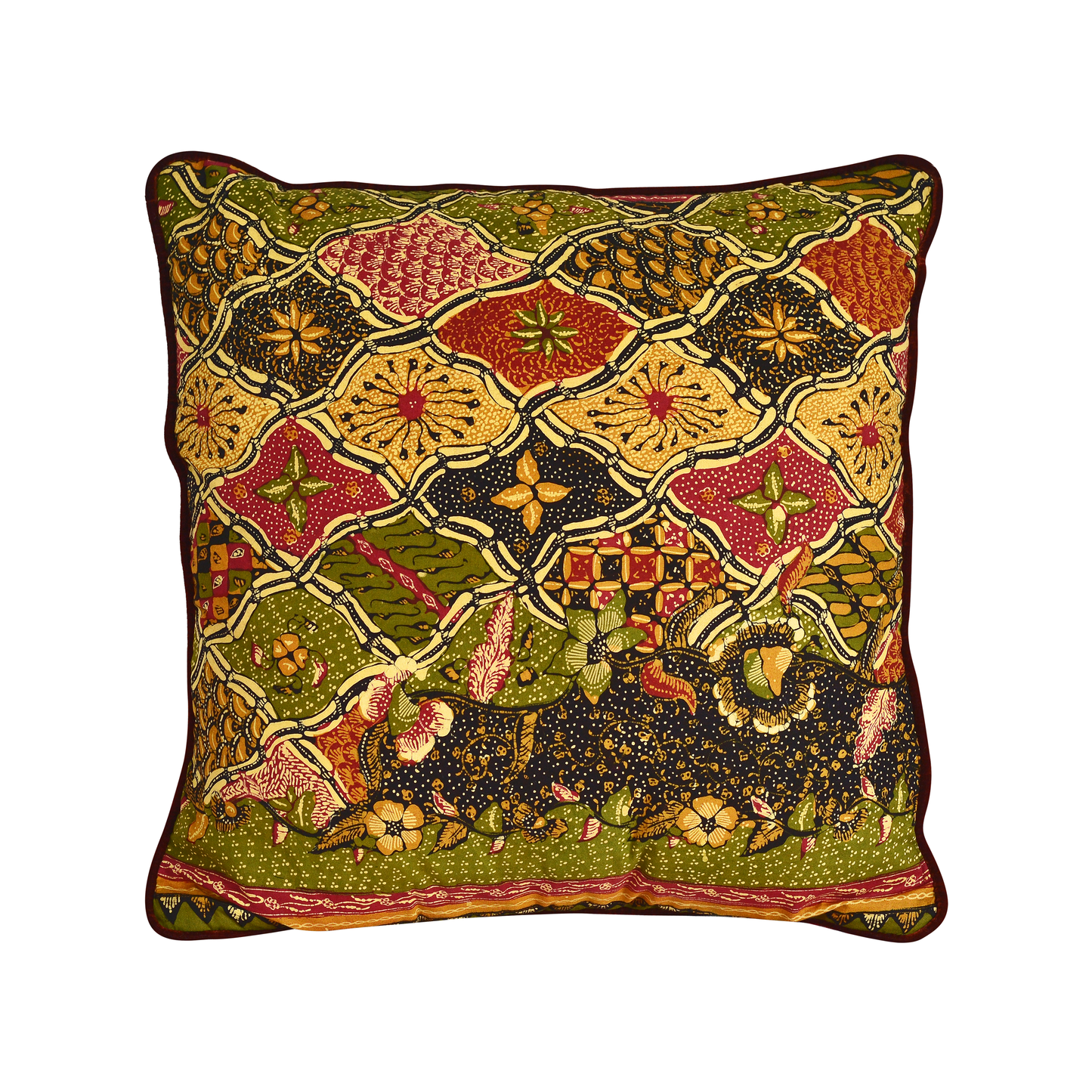Green Lasem Batik with French Silk Velvet