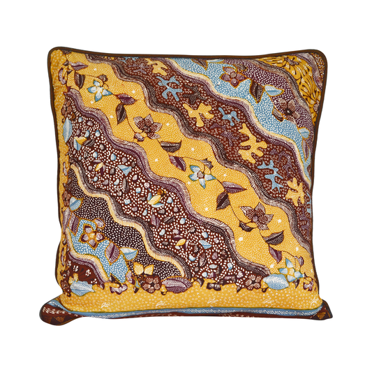 Yellow Lasem Batik with French Silk Velvet Cushion