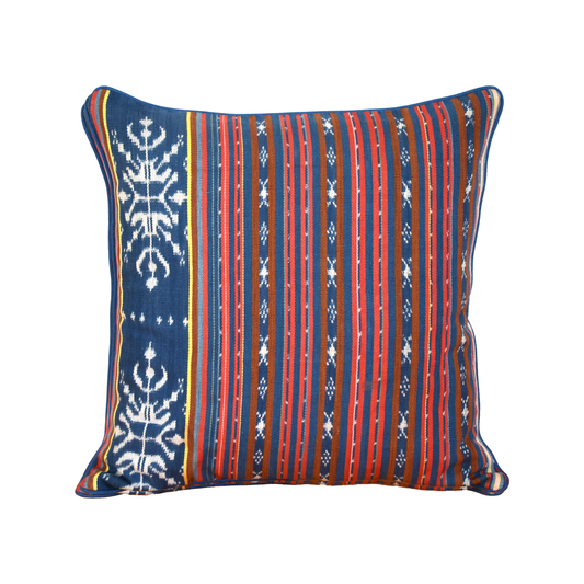 Blue Sikka Flores and Italian Velour Cushion