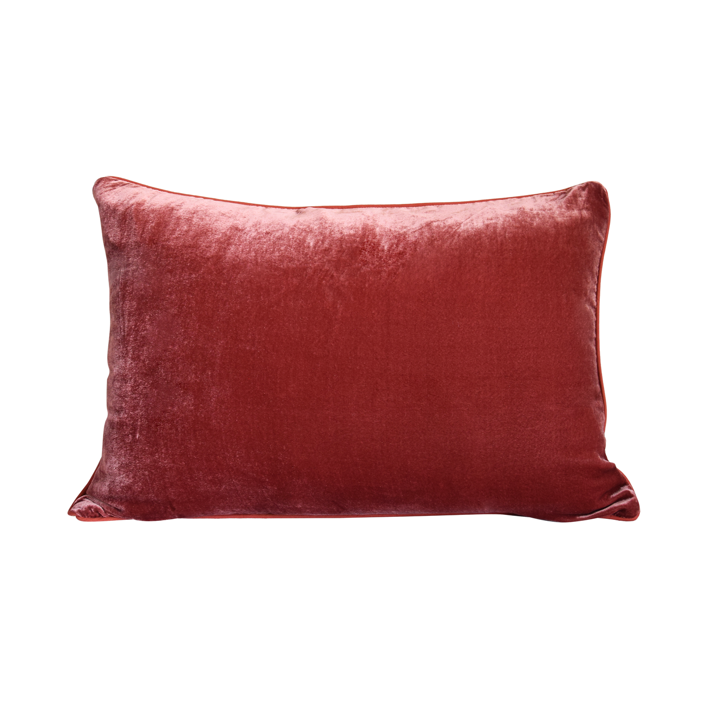 Toraja Coral and  Italian Velour Cushion