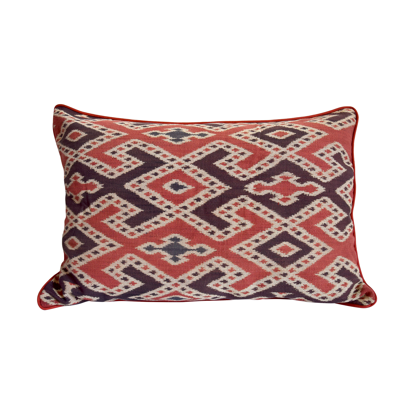 Toraja Coral and  Italian Velour Cushion
