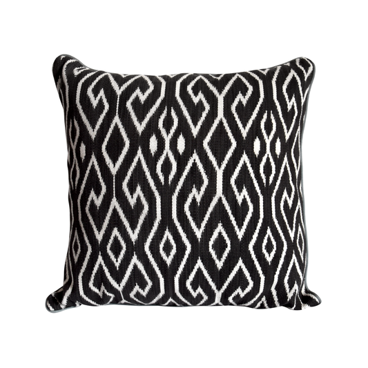 Dark Grey Pa'tannun Weave and Italian Velour Cushion